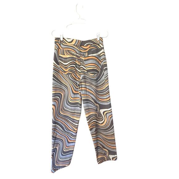 Forever 21 Women’s Allover Abstract Crop Top & Matching Pants Orange Swirls M - Picture 11 of 16